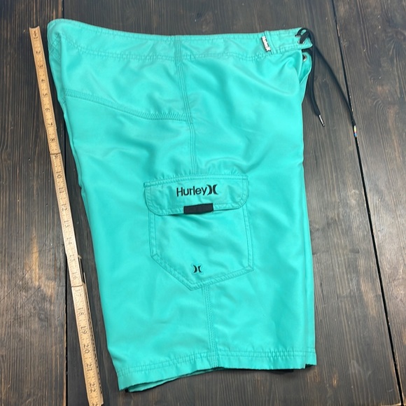Hurley Swim Mens Hurley Board Shorts 32 Turquoise W Velcro Cargo